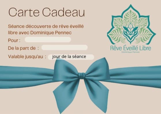 carte cadeau rêve éveillé libre Quimperlé